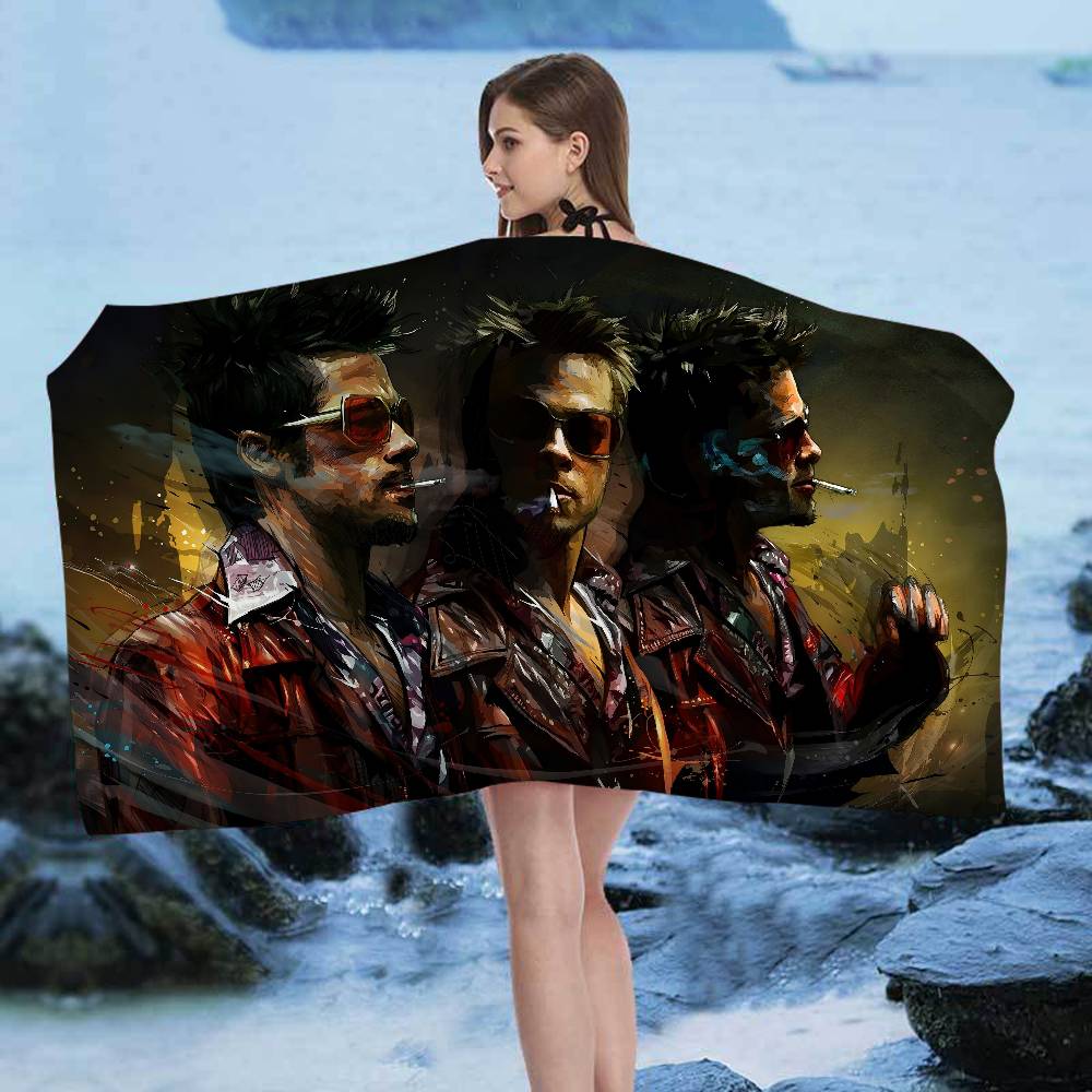 Fight Club Movie Microfiber Blanket Quick Drying Beach Towels Oversized Printing Super Absorbent Pool Towel Blanket