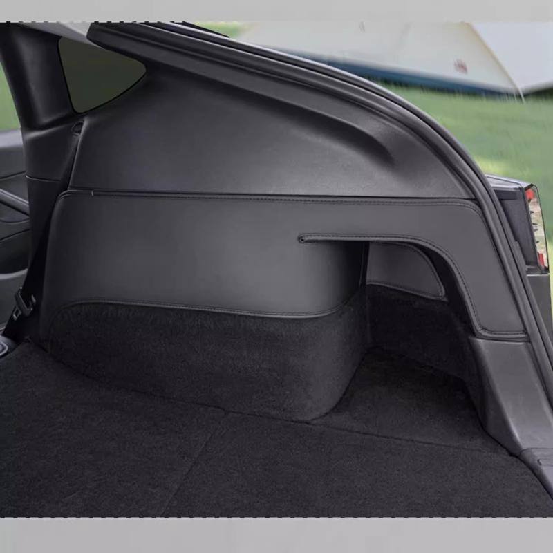 Rear Trunk Both Side Guards For Tesla Model Y PU Leather Surface Corner Protection Cover Cargo Liner Protector Anti-dirty Pads