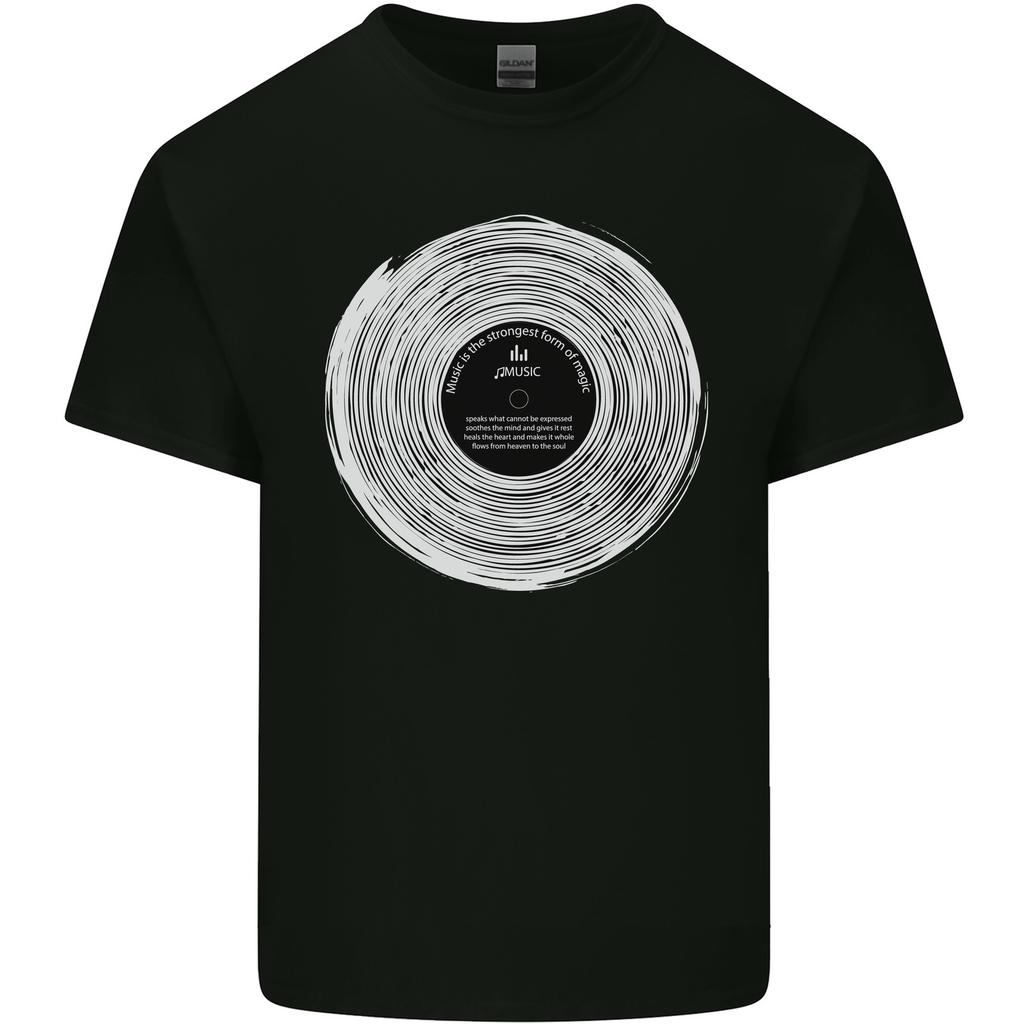 Music Magic Vinyl LP Turntable DJ Mens Cotton T-Shirt Tee Top