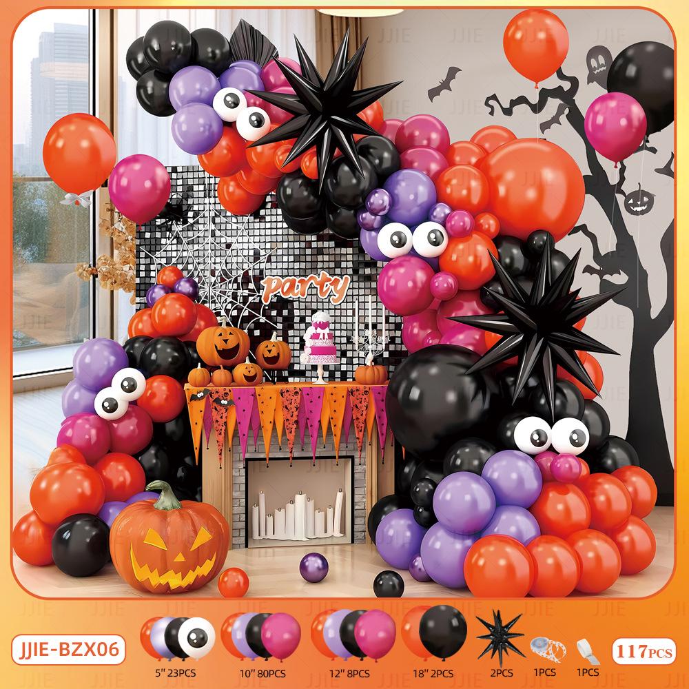 Elegant Red, Black & Gold Balloon Chain Set for Celebrations: Birthday, Graduation, Wedding