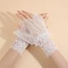 Lace Trim Decorative Cuffs Hollow Lace Cuffs Women Lace Sleeves Lightweight Detachable Cuffs for Halloween Sweaters Blouses