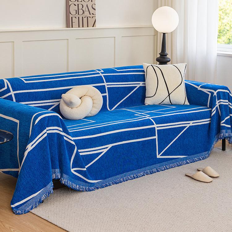 

Высококачественное модное полотенце из синели для дивана, универсальное полотенце на четыре сезона, нескользящее простое универсальное полотенце на спинку 180*380cm