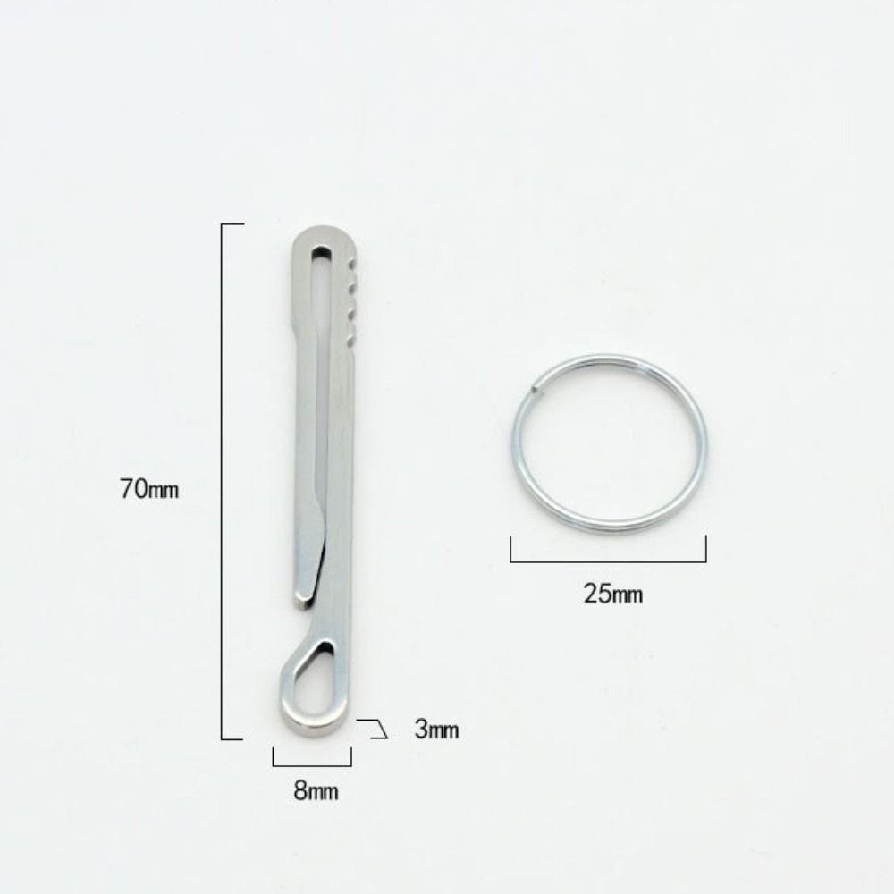 Stainless Steel Outdoor Keychain Ultra Thin Carabiner Outdoor EDC Gadget Durable Multipurpose Outdoor Emergency Tools