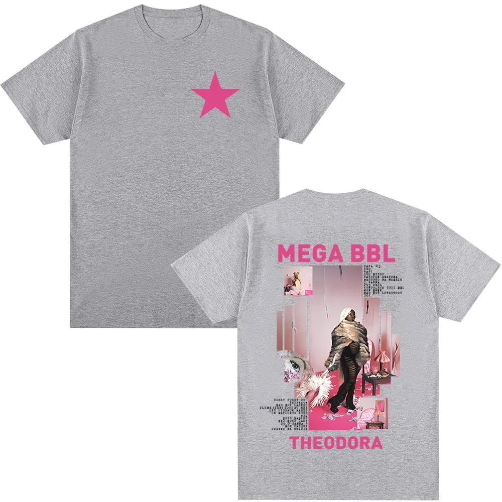

Theodora Mega Bbl Album TShirt Unisex Hip Hop Fashion Casual Cotton Loose Short Sleeve Streetwear Women And Men Tshirts 4XL