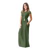 Elegant Women Boho Short Sleeve Solid Evening Party Maxi Dress Plus Size Delight