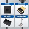 DC5.5x2.1mm Power Extension Cable Waterproof DC5.5x2.1mm Female to Male Power Panel Mount Threaded Mount for Electronics