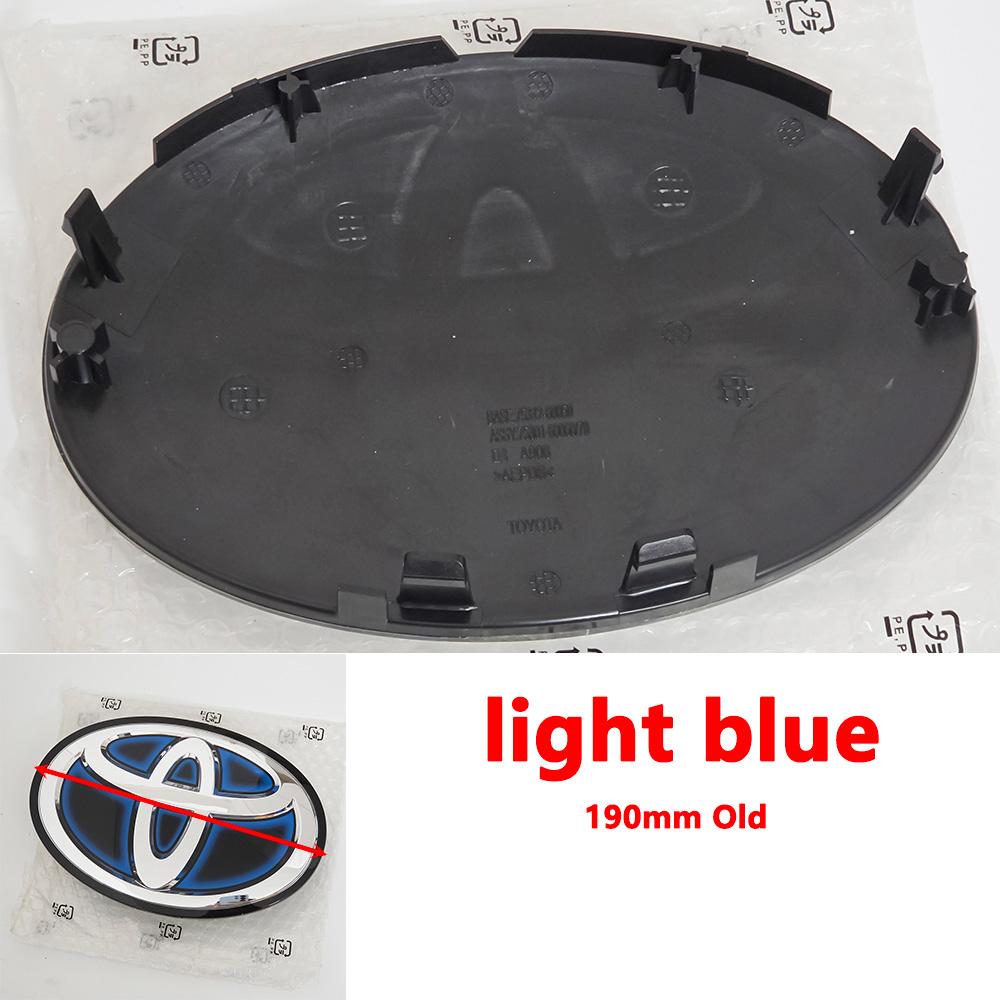 VJN4 For Toyota RAV4 Corolla Camry Land Cruiser Sienna C-HR AVALON Front Grille Hood Badge Replacement Dark Blue Hybrid Logo