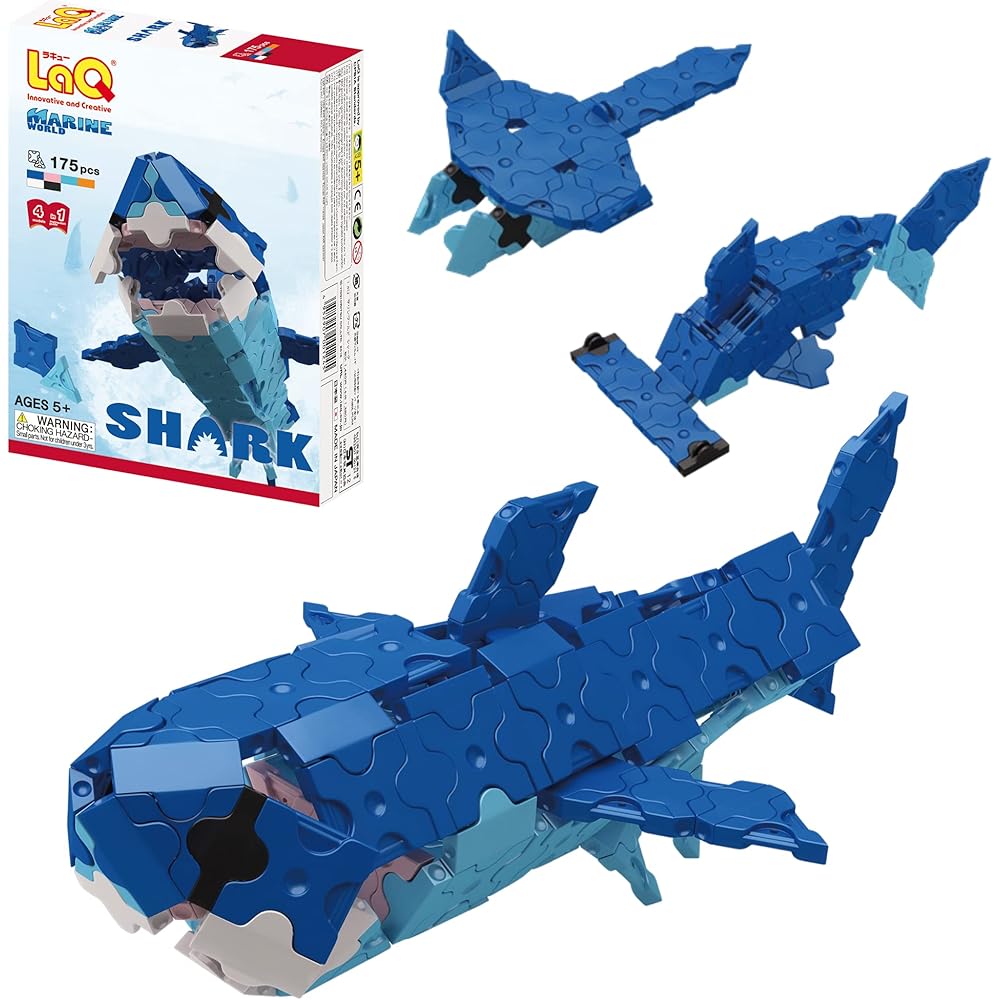 

LaQ MarineWorld Shark Toy Building Set for Creative Play and Learning