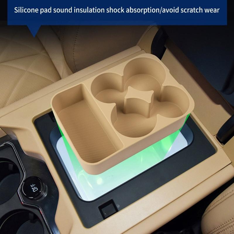 Universal Against Slip Silicone Cup Holders Pad Beverage Grids Organizers Automotive Interior Accessory for BYD Super