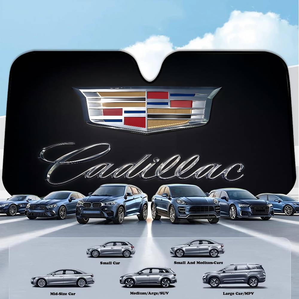 ctwzlm1 C-Cadillac Car Car Sun Shade Front Window Sunshade For Most Sedans SUV Blocks Max Uv Rays Keep Your Vehicle Cool