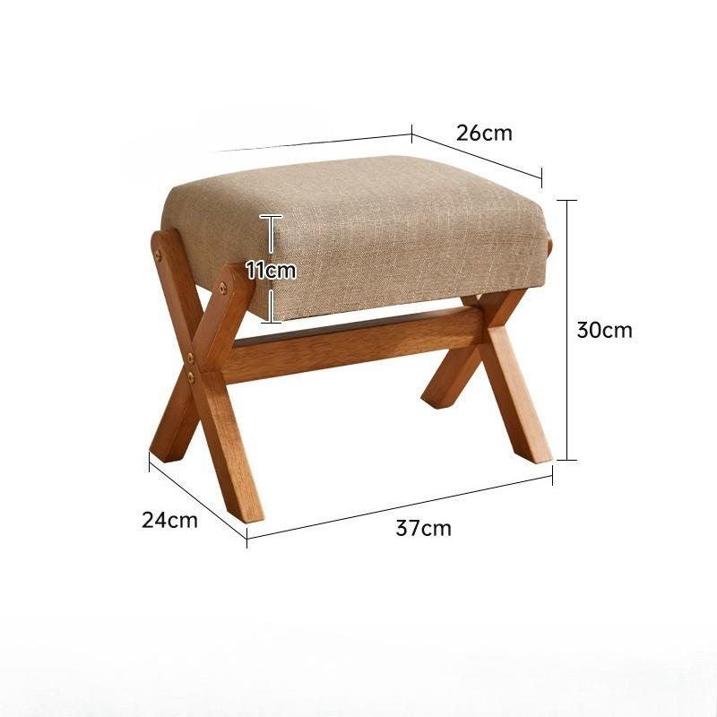 

Shoe Bench Makeup Seat for Entryway Foldable X-Leg Stool with Thick Cushion Modern Velvet Padded Stool Space-Saving Gift