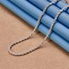 Charm 925 Sterling Silver Exquisite Twist Rope Necklace Men Women Fashion Party Wedding Jewelry