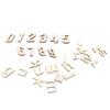 124Pcs Wood Wood Letter Chips 4cm Home Decoration Chips Wooden Craft Pieces Spelling Learning