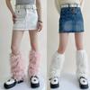 Gothic 80s Party Dance Legwarmers Autumn Winter Plush-Leg Warmers Lolita-Socks Furry Long Boot Socks Gift for Women Girl
