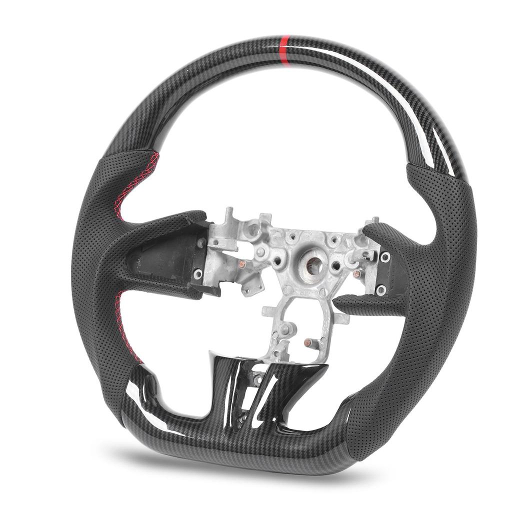 Hydro Dip Carbon Fiber Look Steering Wheel Perforated Leather Replacement For Infiniti Q50 2014 to 2016