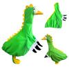Porch Goose Costume Dinosaur Lawn Goose Outfit Dinosaur Design Clothes for Plastic Cement Goose Statue Lawn Art Garden Decoration