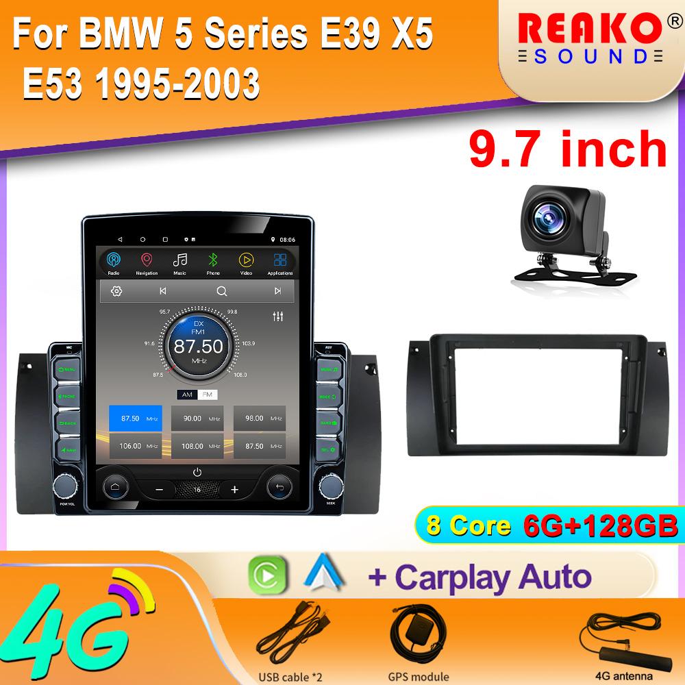 9.7" Vertical Style Tesla Screen Android Car Radio for BMW 5 Series E39 X5 E53 1995-2003 Navigation GPS Multimedia Player