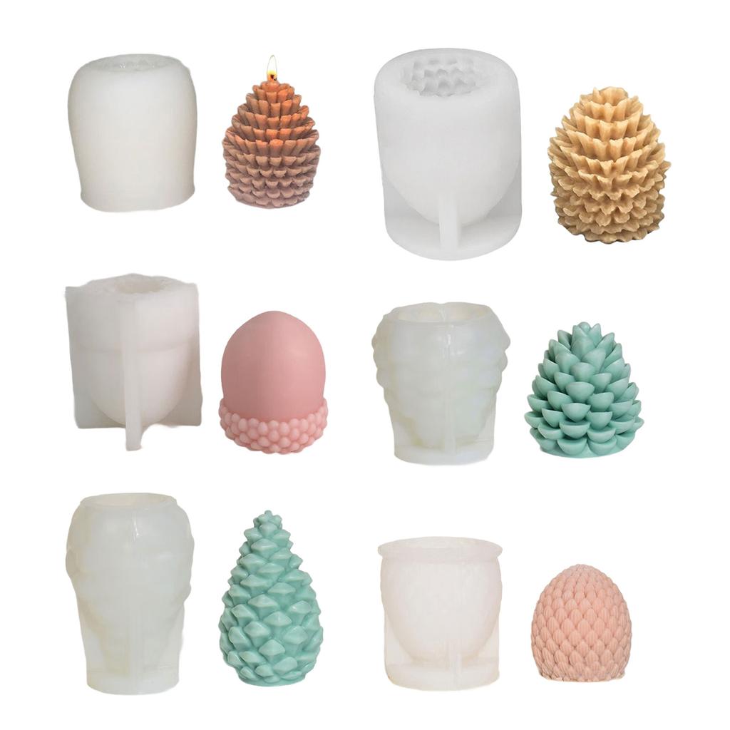 3D Tannenzapfen Silikonformen Kerzenformen Epoxidharzformen Gipsformen Handgefertigte Ornamentformen für die Kerzenherstellung