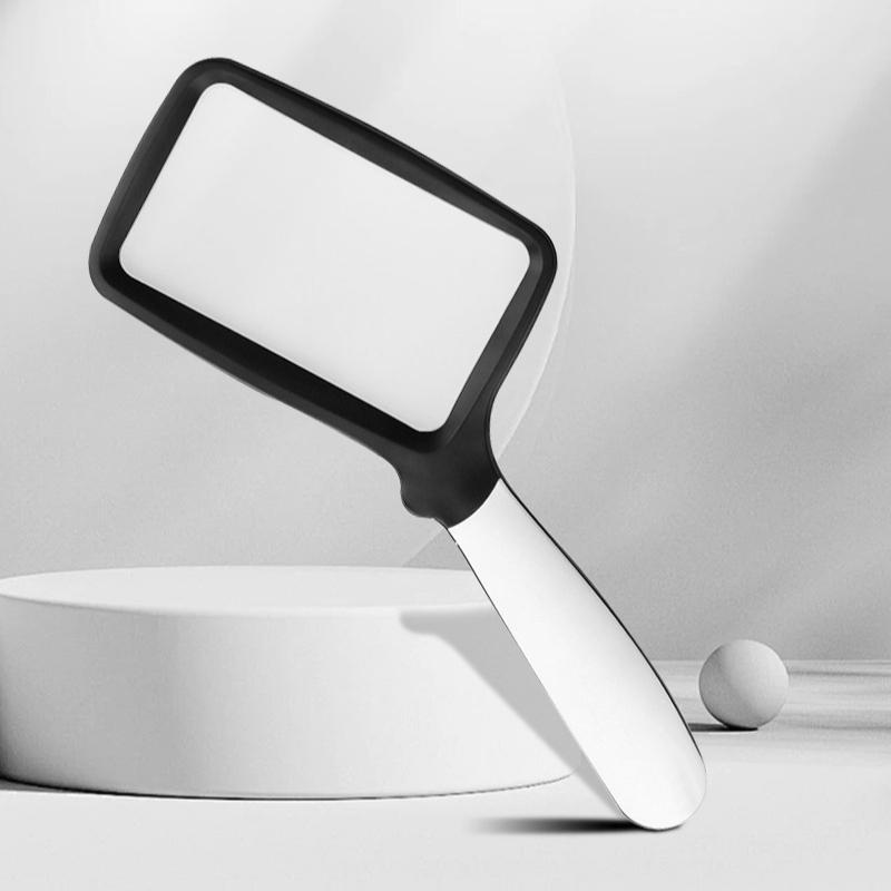 1Pc Folding Hand-held Magnifying Glass Five LED Lights Elderly Reading Newspapers High Definition Acrylic Magnifying Glass