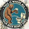 Vintage Retro Beer Tin Sign 8x12 Inch, Rustic Metal Wall Decor for Man Cave Bar Garage