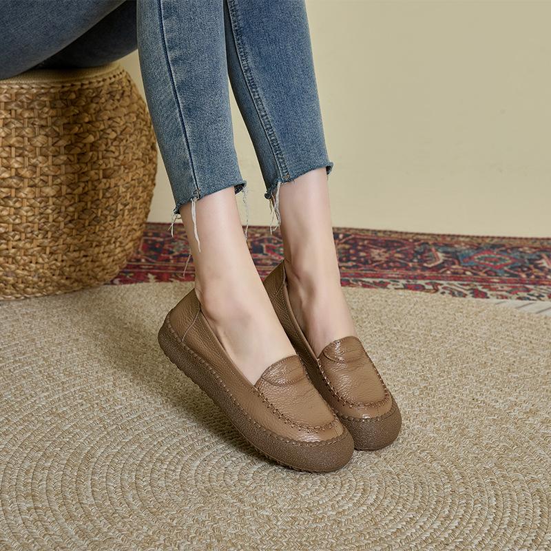 

Первый слой коровьей кожи, говяжья жила, мягкая подошва, натуральная кожа, женские мягкие кожаные туфли, женские удобные супермягкие туфли-лодочки 35