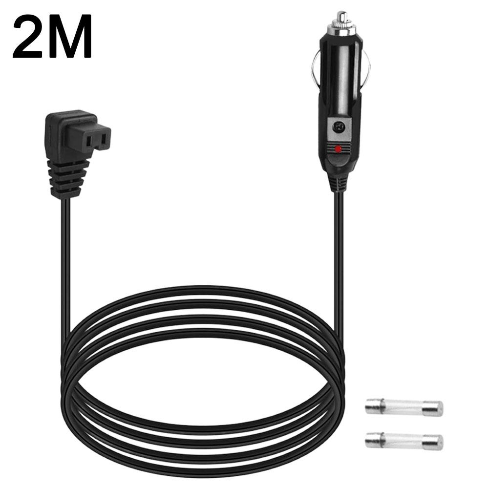 2m 12V DC Replacement Car Cooler Cool Box Mini Fridge Power Car Wire Plug Refrigerator Wire Cable Lighter Cord Cigarette J6Y3