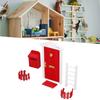 Wooden Door Set Exquisite Workmanship Vivid Details Saturated Color Tiny Wooden Tooth Fairy Door for 1:12