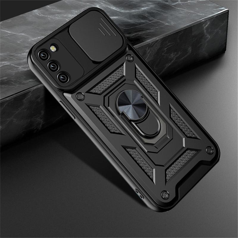 Military Grade Shockproof Armor Case For Samsung Galaxy S22 Ultra S21 Plus A13 A12 A22 A33 A53 A73 A32 A52 A51 4G 5G Slide Camera Lens Ring Cover