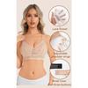 Women Sexy French Style Lace Mesh Breathable Wireless Bra