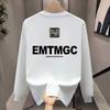 American Heavy Trendy Brand Pure Cotton Printing Men'S Long-Sleeved T-Shirt Spring And Autumn Sweater Casual Round Neck High-End T-Shirt
