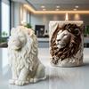 Top Quality 3D Lion Relief Candle Mold - Fine Lion Hair Replication High-Temperature Resistant Easy Unmold for DIY Aromatherapy