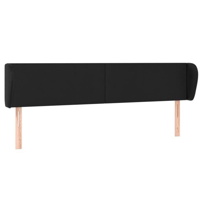 VidaXL Tête de lit avec oreilles Noir 183x23x78-88 cm Similicuir3116966