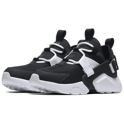 Air Huarache City Low Black Black White Women's AH6804-002