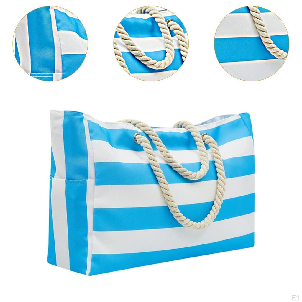 Chic Beach Tote Purse with Secure Closure for Ladies