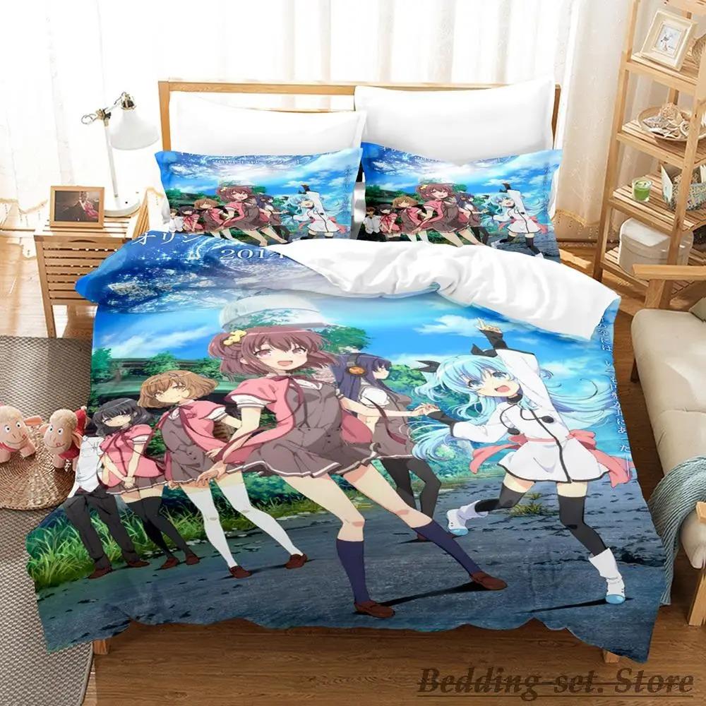 New Sora No Method Celestial Method Bedding Set Single Twin Full Queen King Size Bed Set Adult Kid Bedroom Duvetcover Sets Anime
