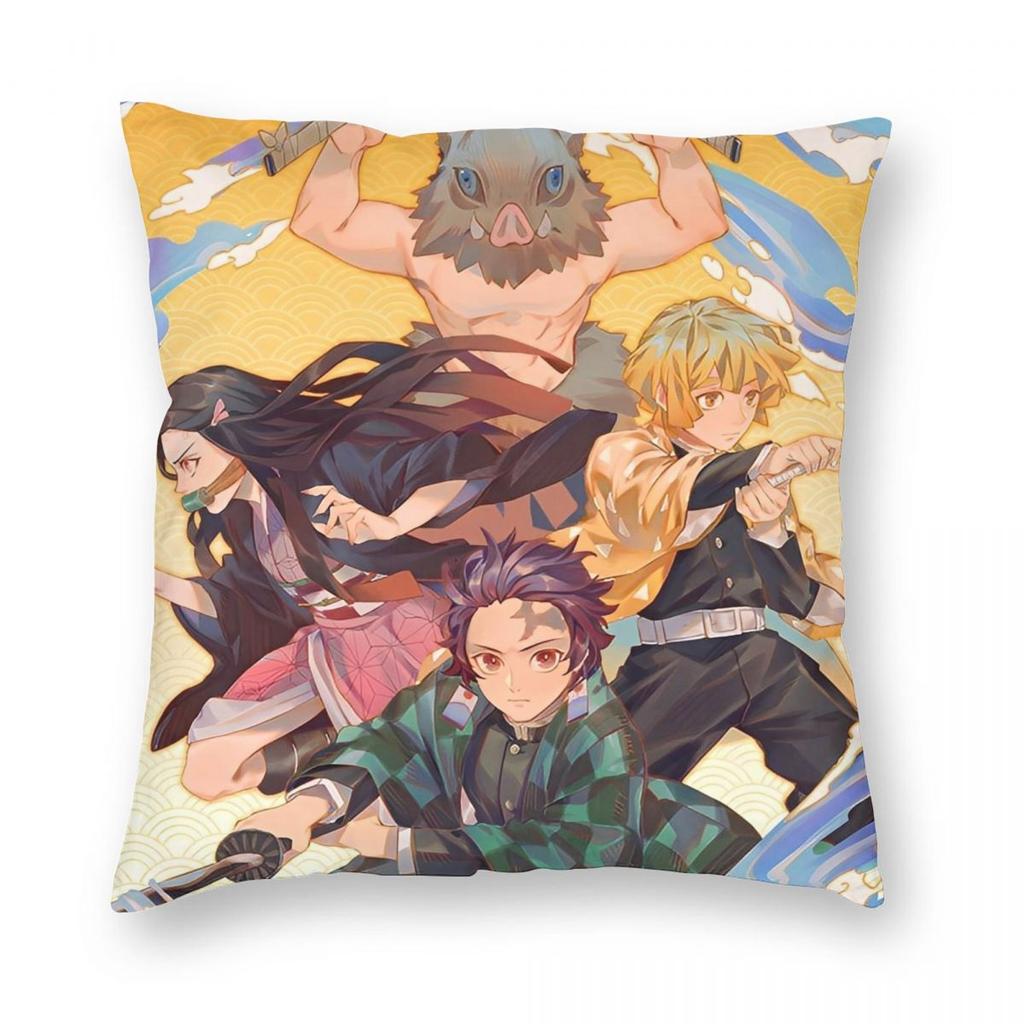 Anime Demon Slayer Tengen Uzui Pillowcase Printing Fabric Cushion Cover Decorations Throw Pillow Case Cover Car Square Xcm