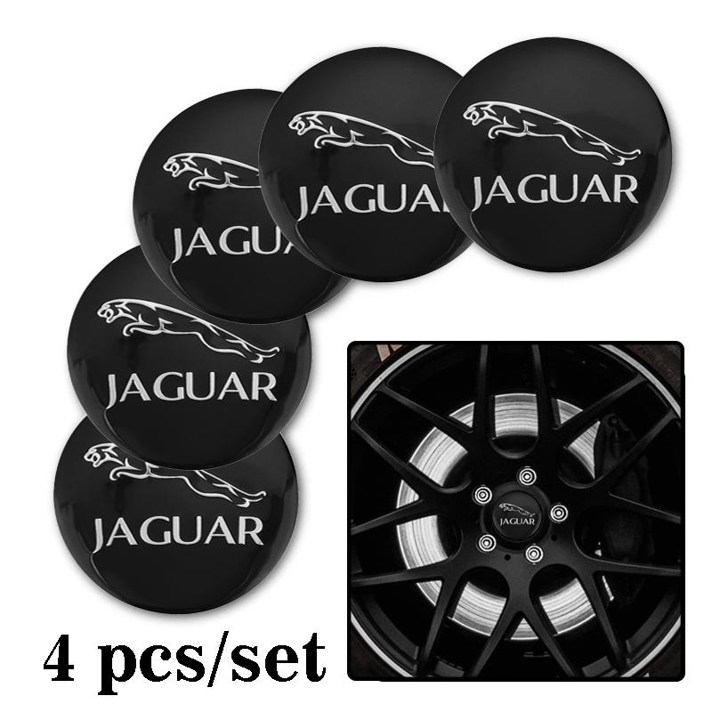 4Pcs Car Emblem Wheel Hub Center Cap Sticker Rim Badge Cover For Jaguar X-Type S-Type XFR X XE XF XJ F-Type F-Pace E-Pace I-Pace ZZ5