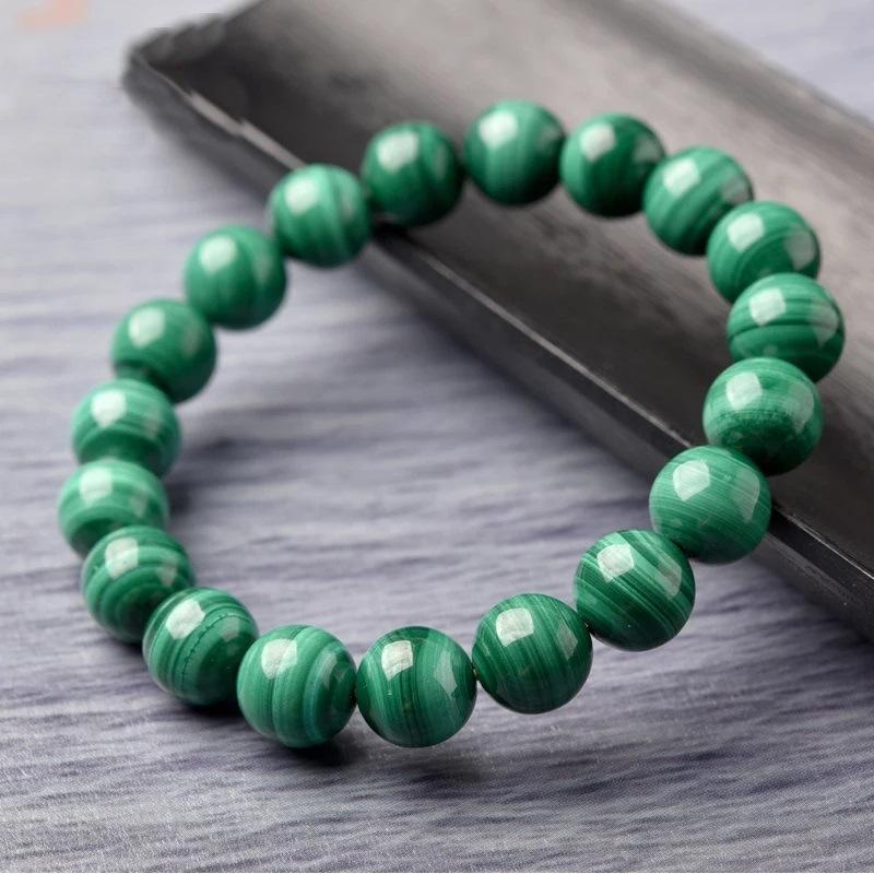 Accessories For Jewelry Making DIY Beads 40-20pcs Charm Green Malachite Stone Necklaces 4/6/8/10mm Loose Beads Peacock Gemstone Round Natural Stone