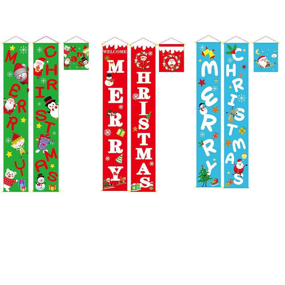 Festliche Vlies-Weihnachtsgirlande Türvorhang für Feiertagsszenen-Dekoration