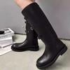 Fashion NEW Retro Style Knee High Boots Women Fashion Ladies Slip On Knight Long Boots Autumn Winter Women's Footwear