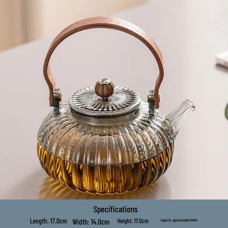 Japanese Style Glass Teapot for Flower & Fruit Tea One Size
