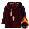 Maternity Autumn/Winter Fur-Trimmed Velvet Jacket - Chinese Style for Middle-Aged/Elderly Women