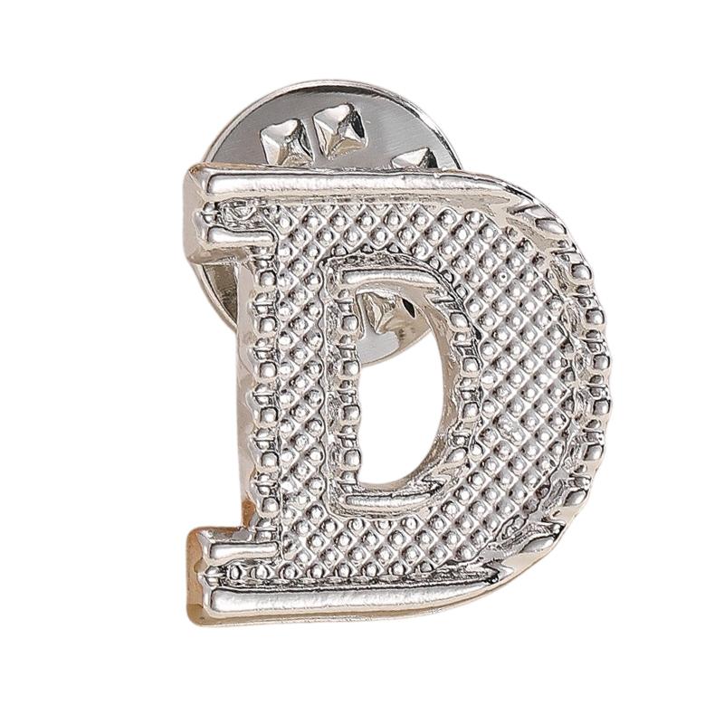 A-Z Letter Initial Lapel Pin Brooches Vintage Coat Suit Shirt Badge Party Office Brooch Pins Gifts For Men And Women Accessories