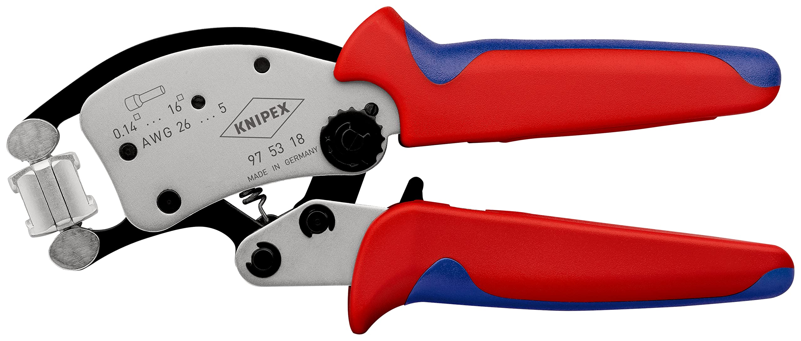

KNIPEX Wire End Crimping Pliers 9753-18SB Multi-Adjust сірий колір