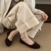 Fairy Style Bow Shallow Mouth Single Shoes Flat Mary Jane Shoes Spring 2025 New Soft Leather Beanie Shoes