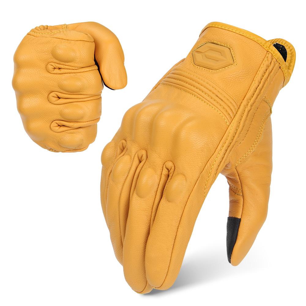 

Новые перчатки для мотоциклистов, кожаные с отверстиями, мужские перчатки для езды на мотоцикле, сенсорные дышащие перчатки для мотокросса, анти-падение, черные XXL