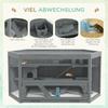 3 Tier Wooden Large Hamster Cage with Sliding Tray, Seesaws, Water Bottle, Grey
