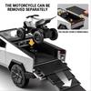 Scale 1/32 Tesla Cybertruck Pickup Trailer RV Metal Alloy Toys Car Model Diecast Off-road Vehicle Gift for Boys Kids Collection