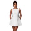 European & American Summer Women's Pearl Bow A-line Backless Dress