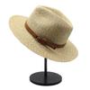 Spring/Summer Straw Panama Beach Top Hat Yellow Velvet Band Accessories Casual Jazz Hat Gentleman'S Hat